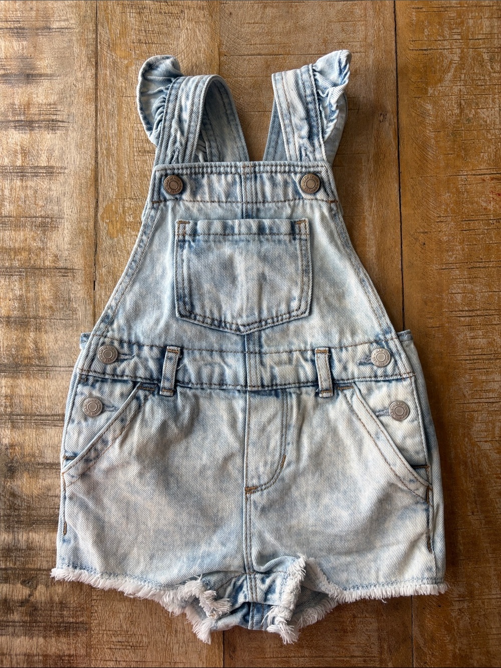 Baby Gap Girls Denim Overall Shorts 18-24m
